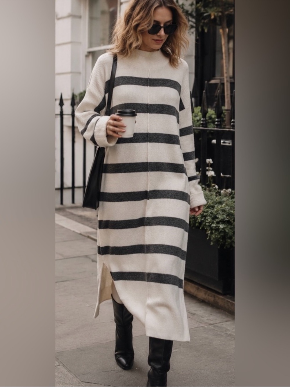 NWT Gibson Latimer Striped Sweater Dress